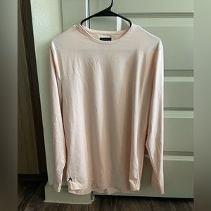 CUTS Curve-Hem Long Sleeve Tee, Light Pink, Size S